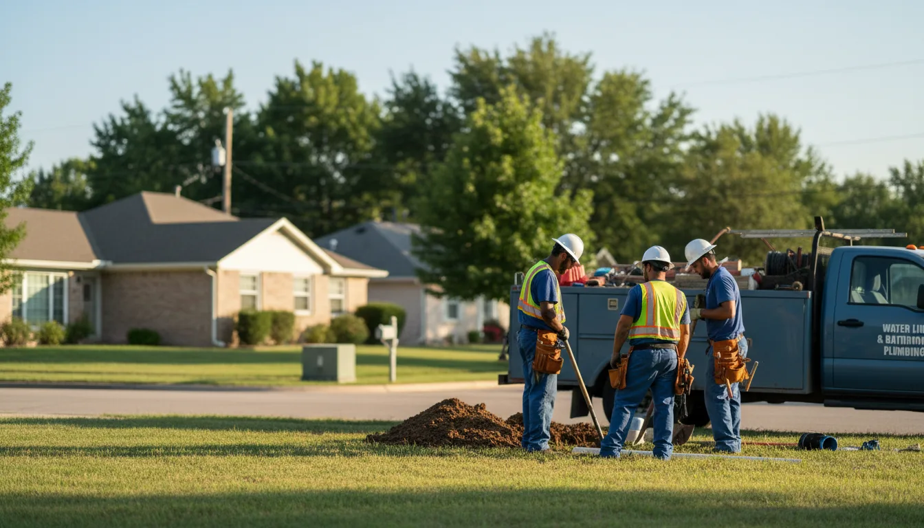 Residential water line and bathroom plumbing service in Ridgeway, WI